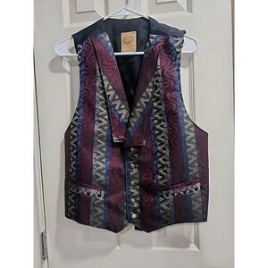 Wah Maker Frontier Western Vest M Yuma AZ Jacquard Steampunk Cowboy